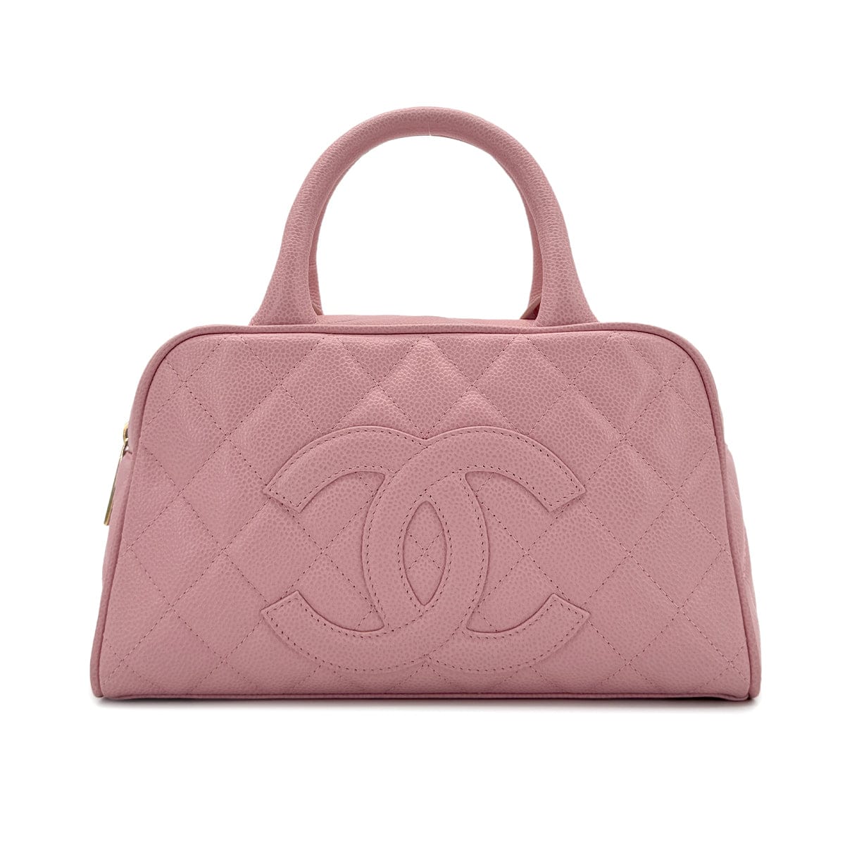 Luxury Promise Japan CHANEL VINTAGE MINI BOSTON HAND BAG PINK CAVIAR SKIN 90279594