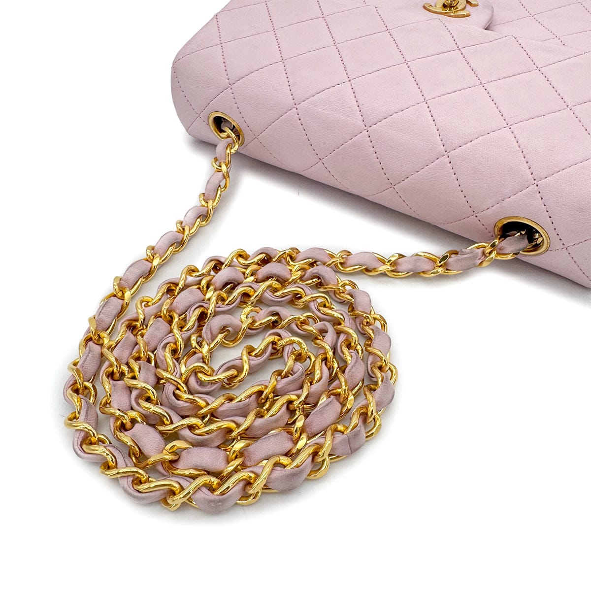 Luxury Promise Japan CHANEL VINTAGE MINI MATELASSE 20 CHAIN SHOULDER BAG PINK LAMB SKIN 90292487