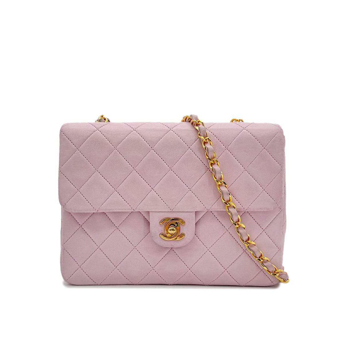 Luxury Promise Japan CHANEL VINTAGE MINI MATELASSE 20 CHAIN SHOULDER BAG PINK LAMB SKIN 90292487