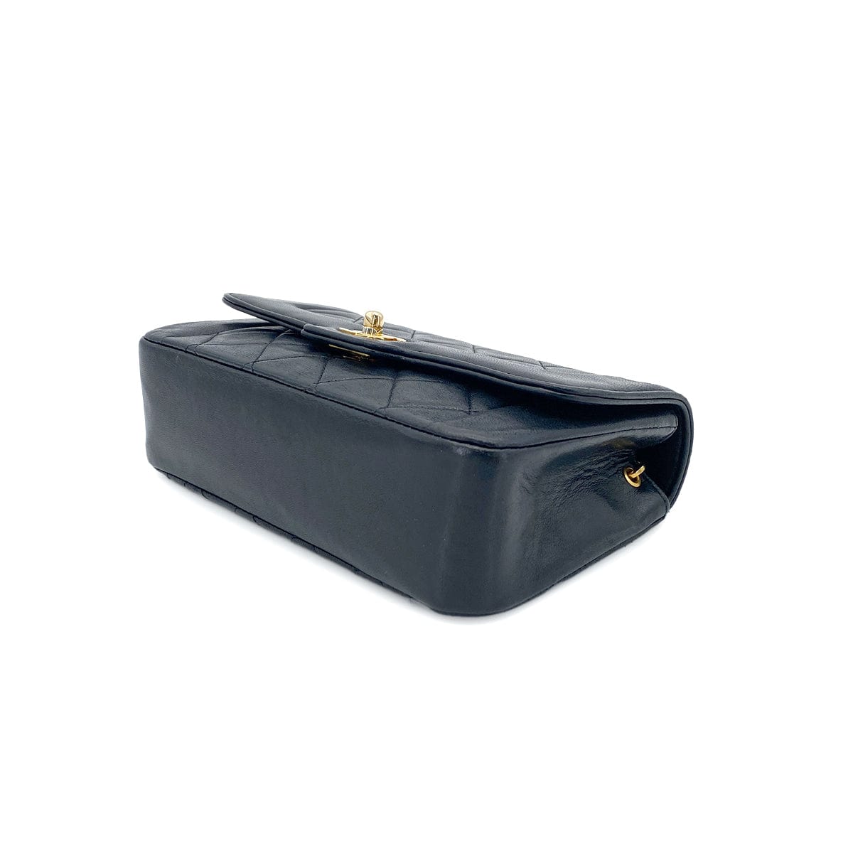 Luxury Promise Japan CHANEL VINTAGE MINI MATELASSE BIJOU CHAIN SHOULDER BAG BLACK LAMB SKIN 90275015