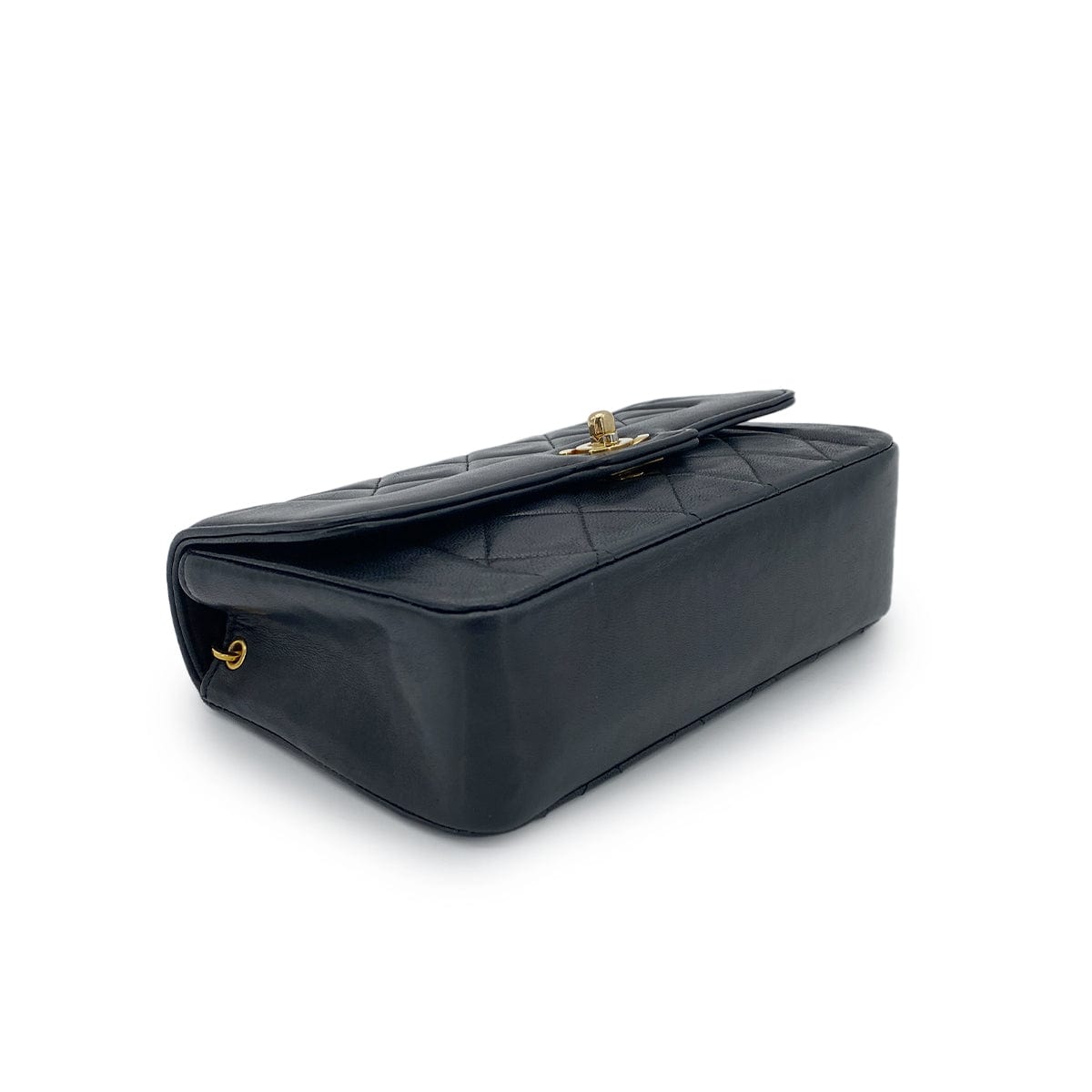 Luxury Promise Japan CHANEL VINTAGE MINI MATELASSE BIJOU CHAIN SHOULDER BAG BLACK LAMB SKIN 90275015