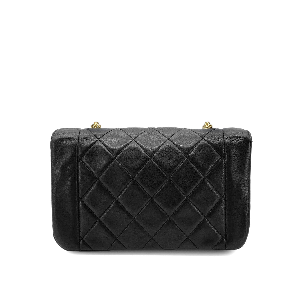 Luxury Promise Japan CHANEL VINTAGE MINI MATELASSE BIJOU CHAIN SHOULDER BAG BLACK LAMB SKIN 90275015