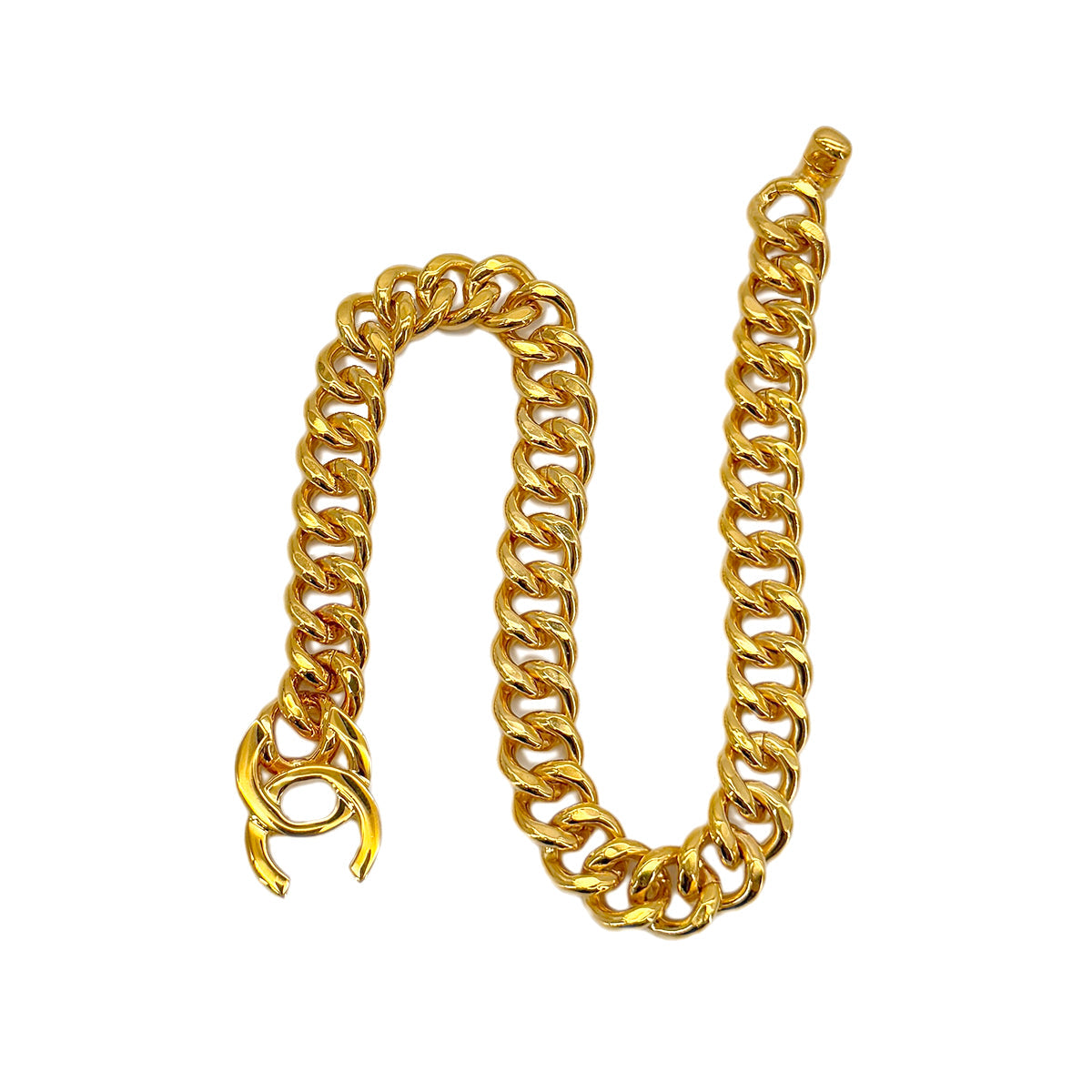 Luxury Promise Japan CHANEL VINTAGE NECKLACE COCOMARK TURN LOCK GOLD ACCESSORY 96P 90290314
