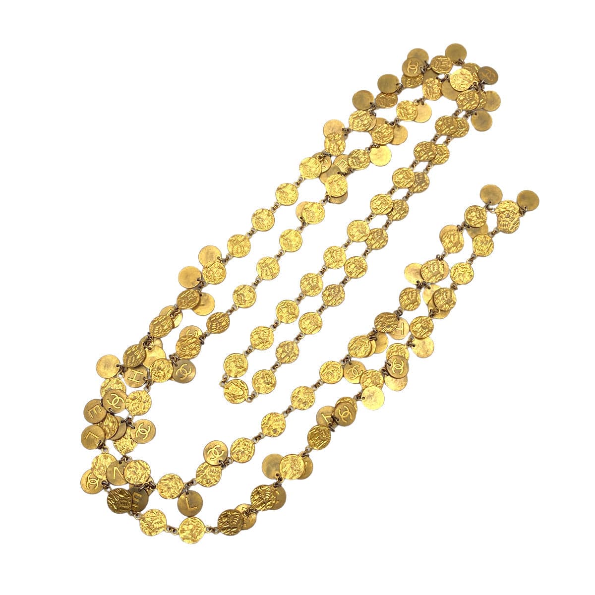 Luxury Promise Japan CHANEL VINTAGE NECKLACE COIN MOTIF ACCESSORY 93A 90270343