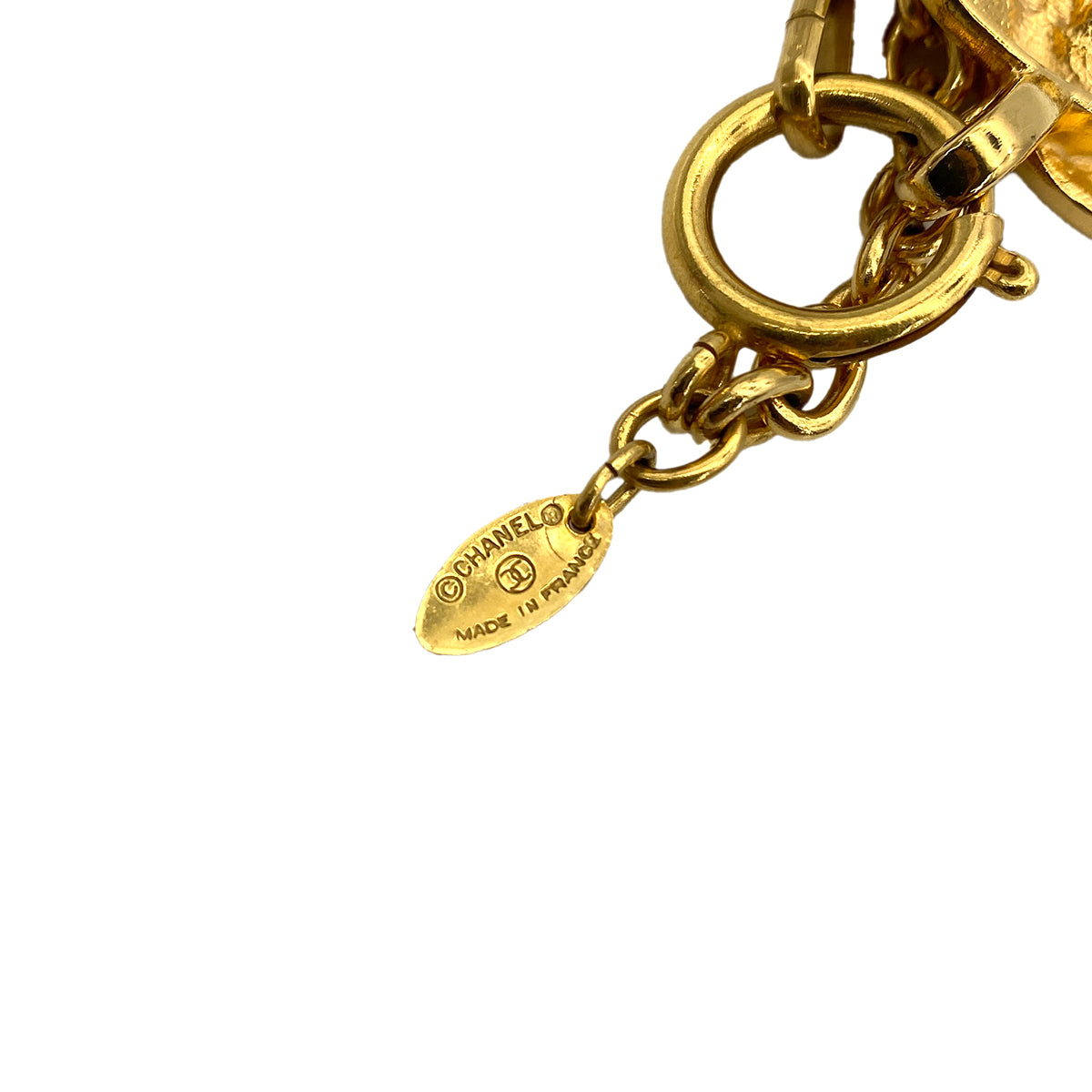 Luxury Promise Japan CHANEL VINTAGE NECKLACE MATELASSE COCOMARK ACCESSORY 90251129