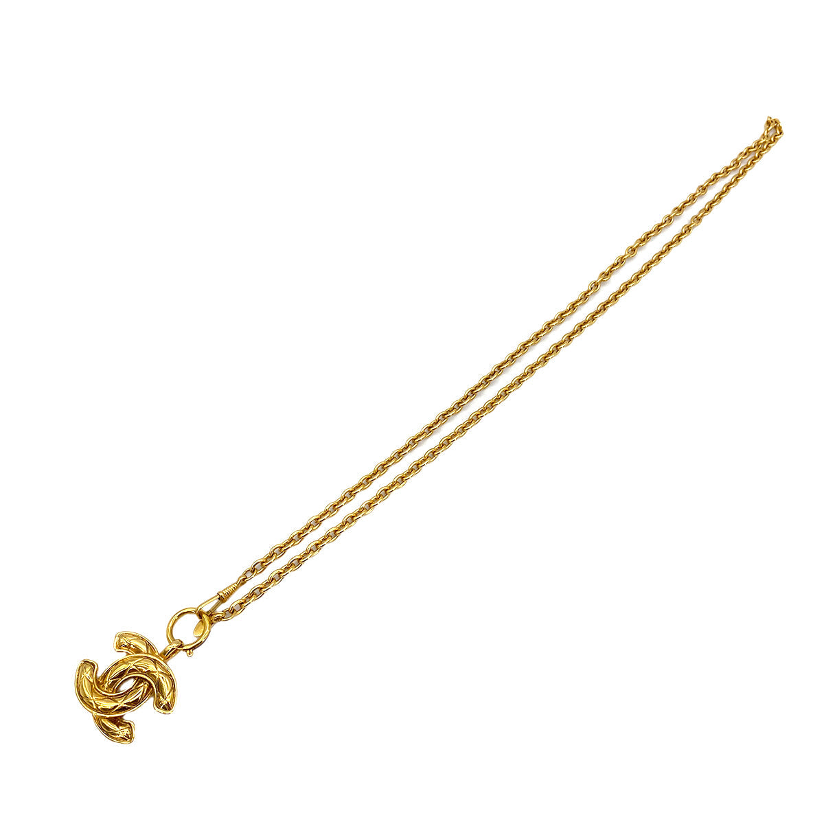 Luxury Promise Japan CHANEL VINTAGE NECKLACE MATELASSE COCOMARK ACCESSORY 90251129
