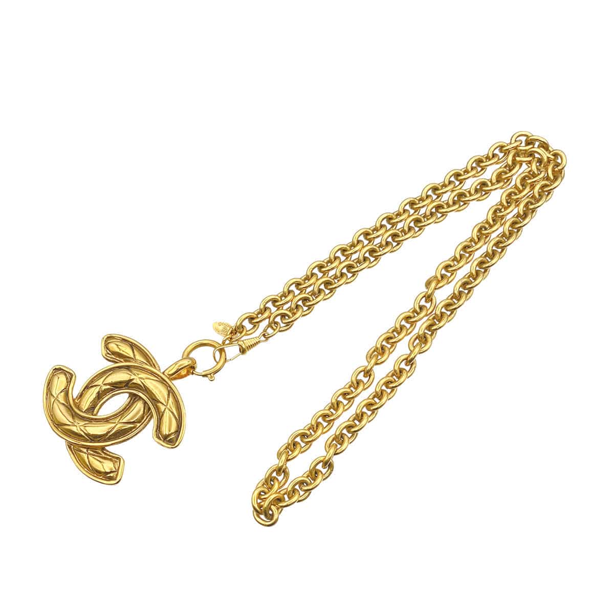 Luxury Promise Japan CHANEL VINTAGE NECKLACE MATELASSE COCOMARK GOLD ACCESSORY 90312540