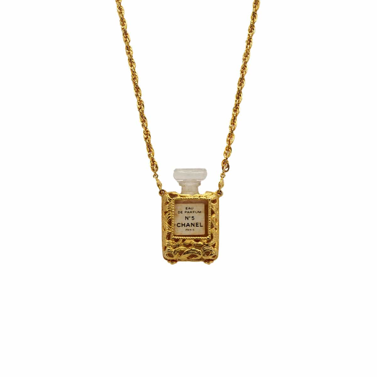 Luxury Promise Japan CHANEL VINTAGE NECKLACE PERFUME NO5 GOLD ACCESSORY 90309769