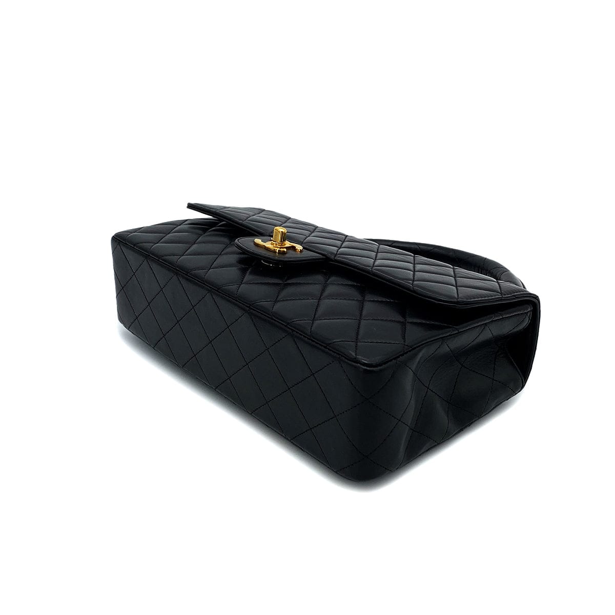 Luxury Promise Japan CHANEL VINTAGE PARENT-CHILD BAG PARENTS ONLY BLACK LAMB SKIN 90263640