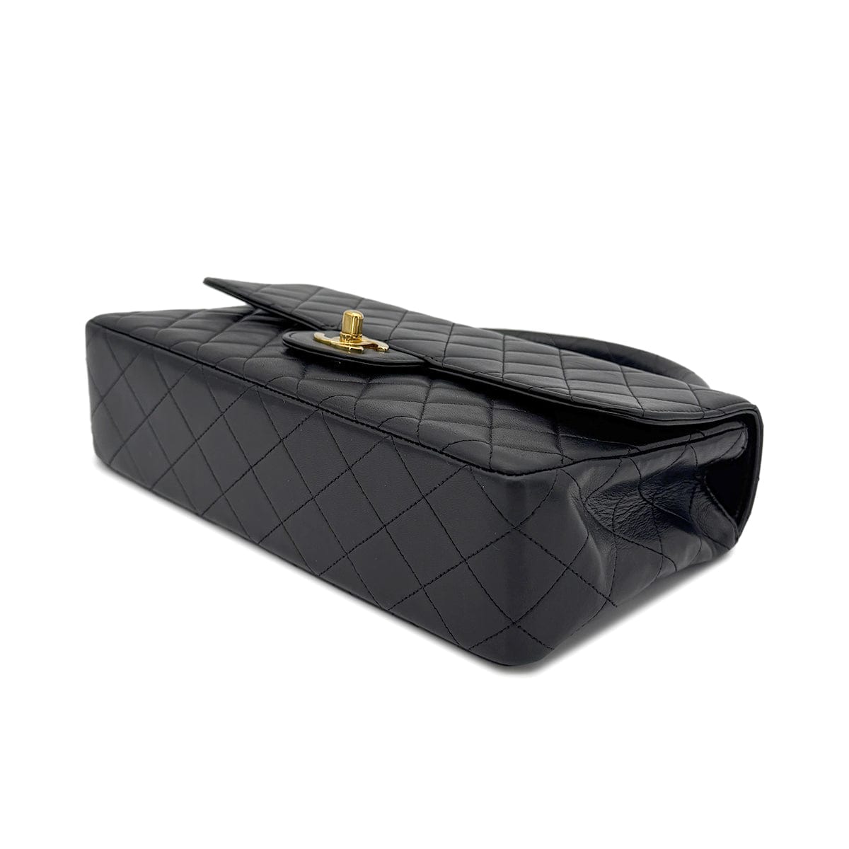 Luxury Promise Japan CHANEL VINTAGE PARENT-CHILD BAG PARENTS ONLY BLACK LAMB SKIN 90270847