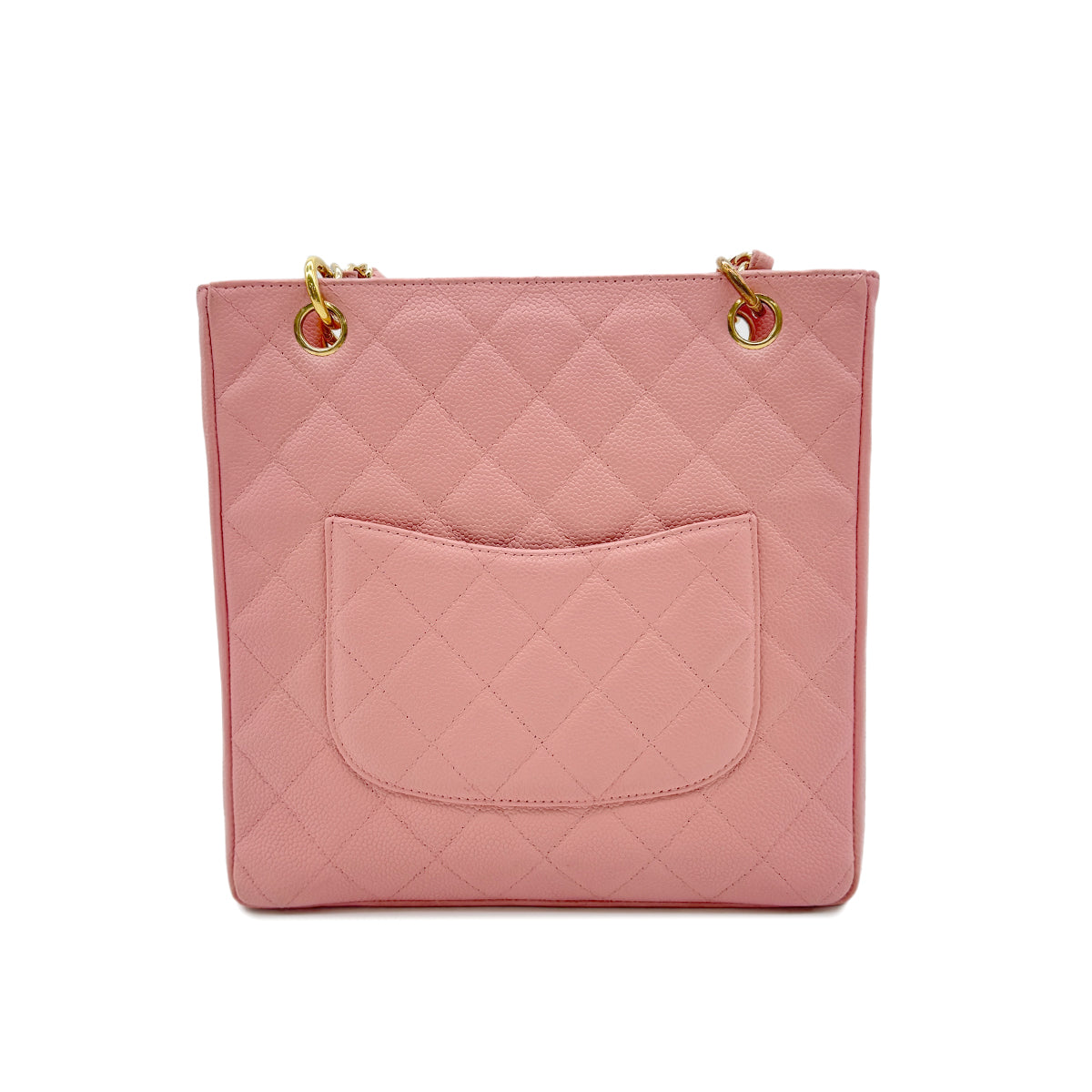 Luxury Promise Japan CHANEL VINTAGE PST CHAIN TOTE BAG PINK CAVIAR SKIN 90302179