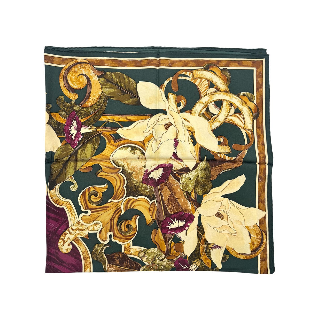 Luxury Promise Japan CHANEL VINTAGE SCARF FLOWER PATTERN MULTICOLOR SILK 90278023