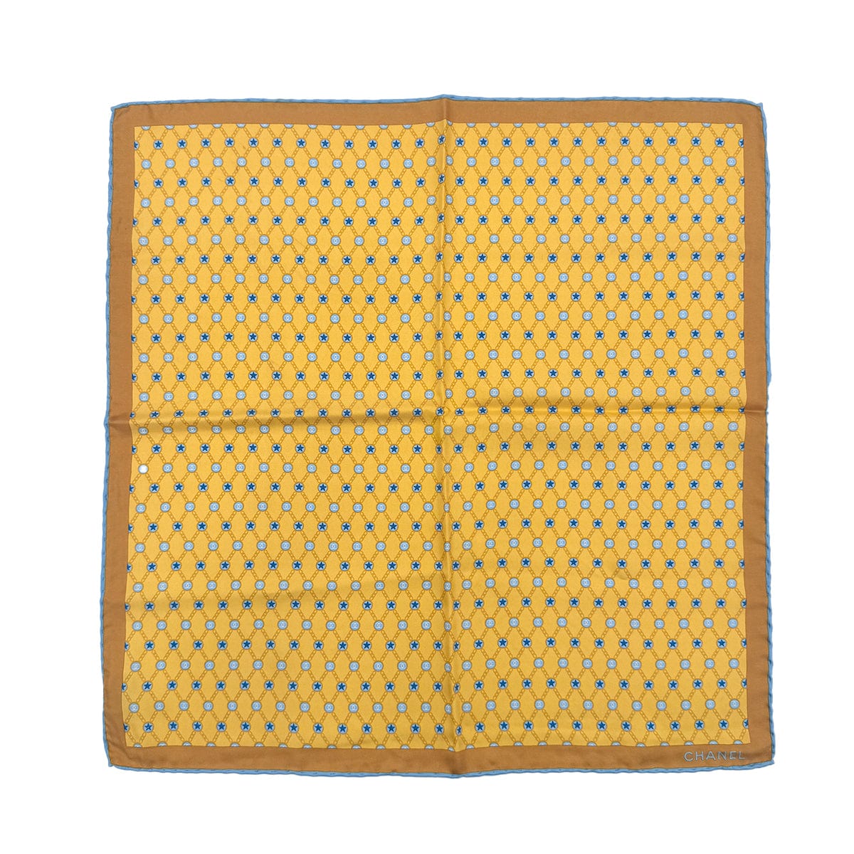 Luxury Promise Japan CHANEL VINTAGE SCARF LOGO STAR ORANGE SILK 90278447