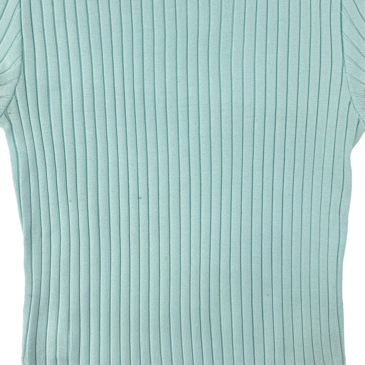 Luxury Promise Japan CHANEL VINTAGE SHORT SLEEVE KNIT TOPS LIGHT BLUE COTTON 40 97P RTW 90294170
