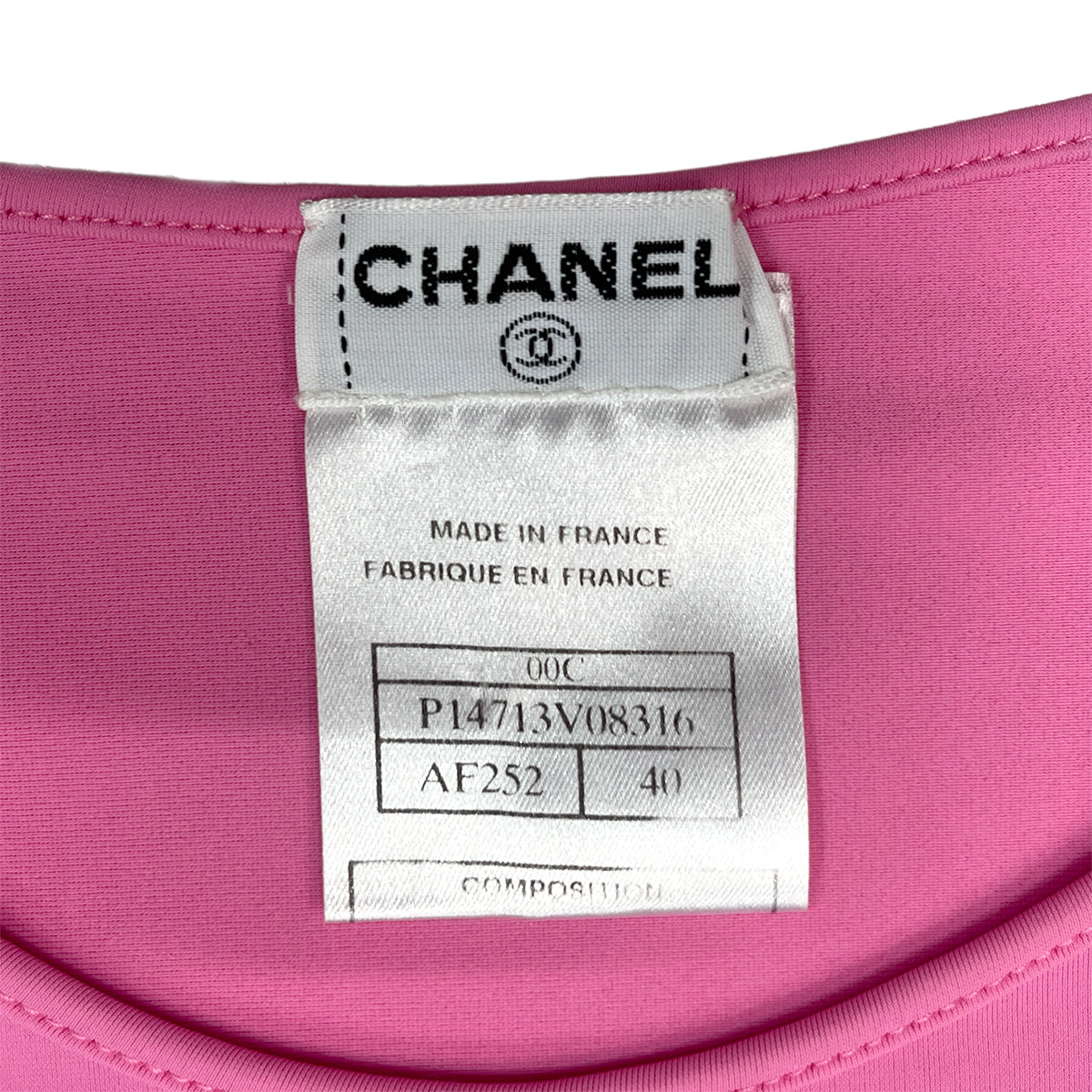 Luxury Promise Japan CHANEL VINTAGE SLEEVELESS TOPS PINK NYLON 40 00C RTW 90288046