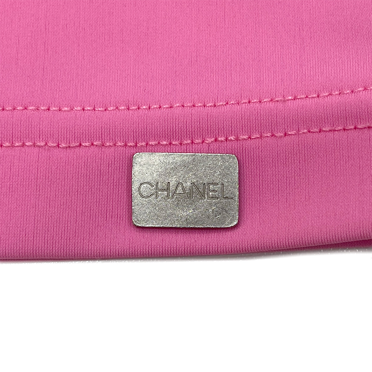 Luxury Promise Japan CHANEL VINTAGE SLEEVELESS TOPS PINK NYLON 40 00C RTW 90288046