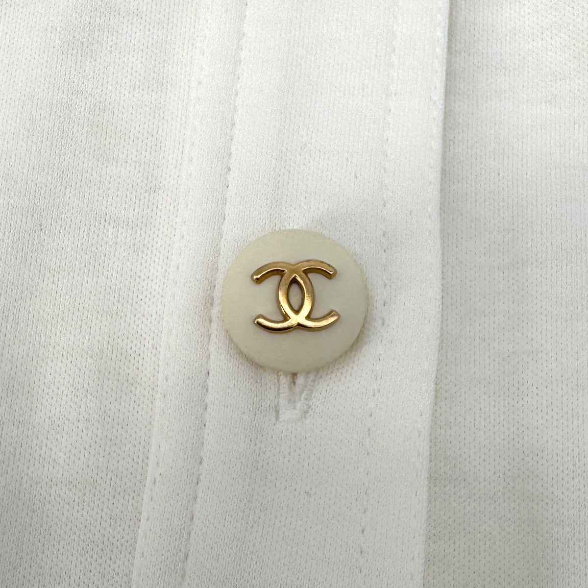 Luxury Promise Japan CHANEL VINTAGE SLEEVELESS TOPS WHITE COTTON 42 RTW 90292793