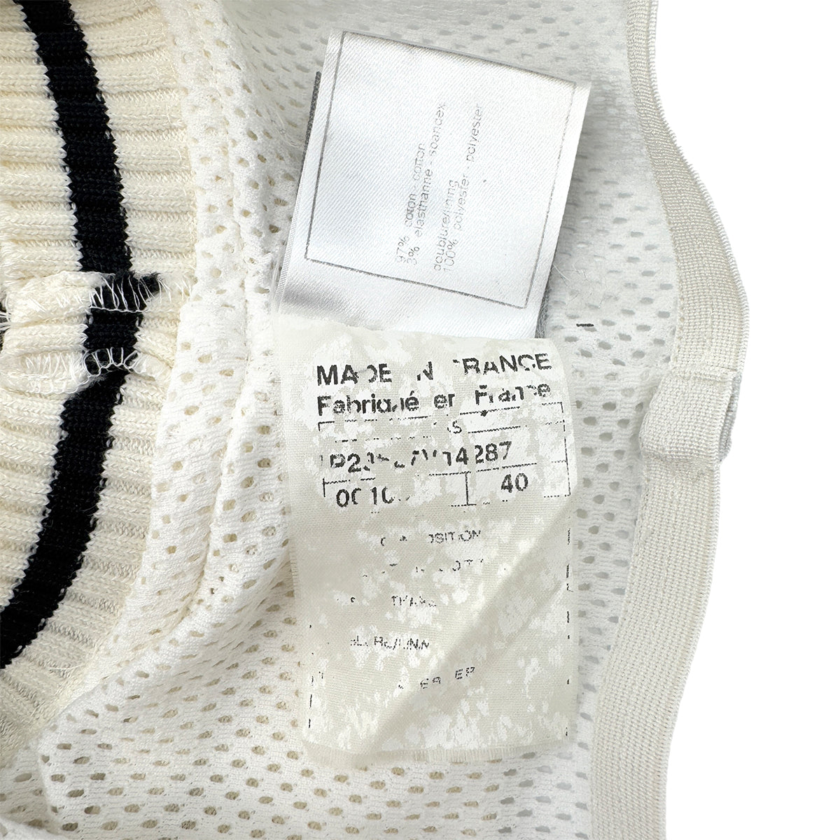 Luxury Promise Japan CHANEL VINTAGE SPORTS LINE COCOMARK SLEEVELESS DRESS WHIYE COTTON 40 RTW 90290321