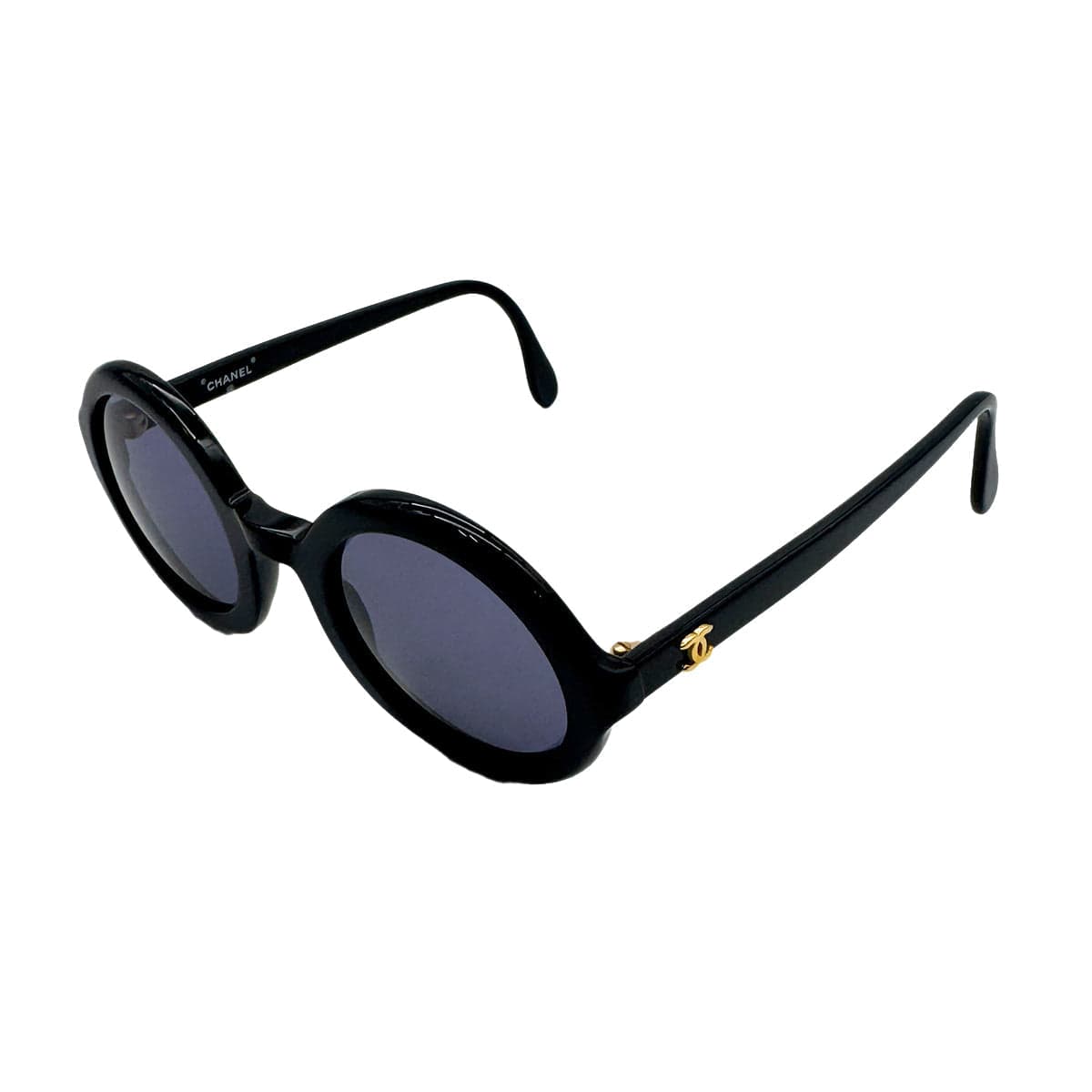 Luxury Promise Japan CHANEL VINTAGE SUNGLASSES COCOMARK BLACK BLUE EYEWEAR 90301125