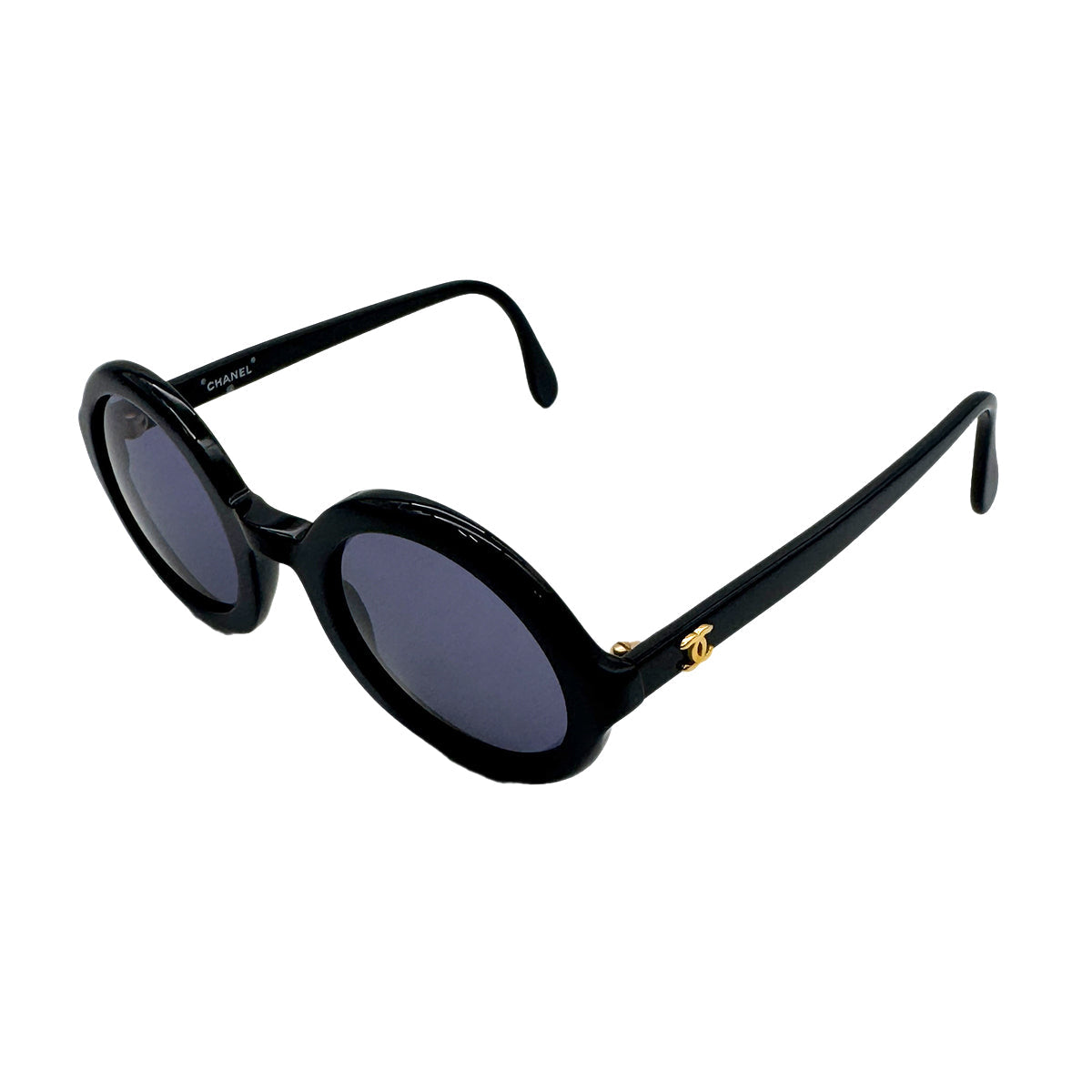 Luxury Promise Japan CHANEL VINTAGE SUNGLASSES COCOMARK BLACK BLUE EYEWEAR 90301125