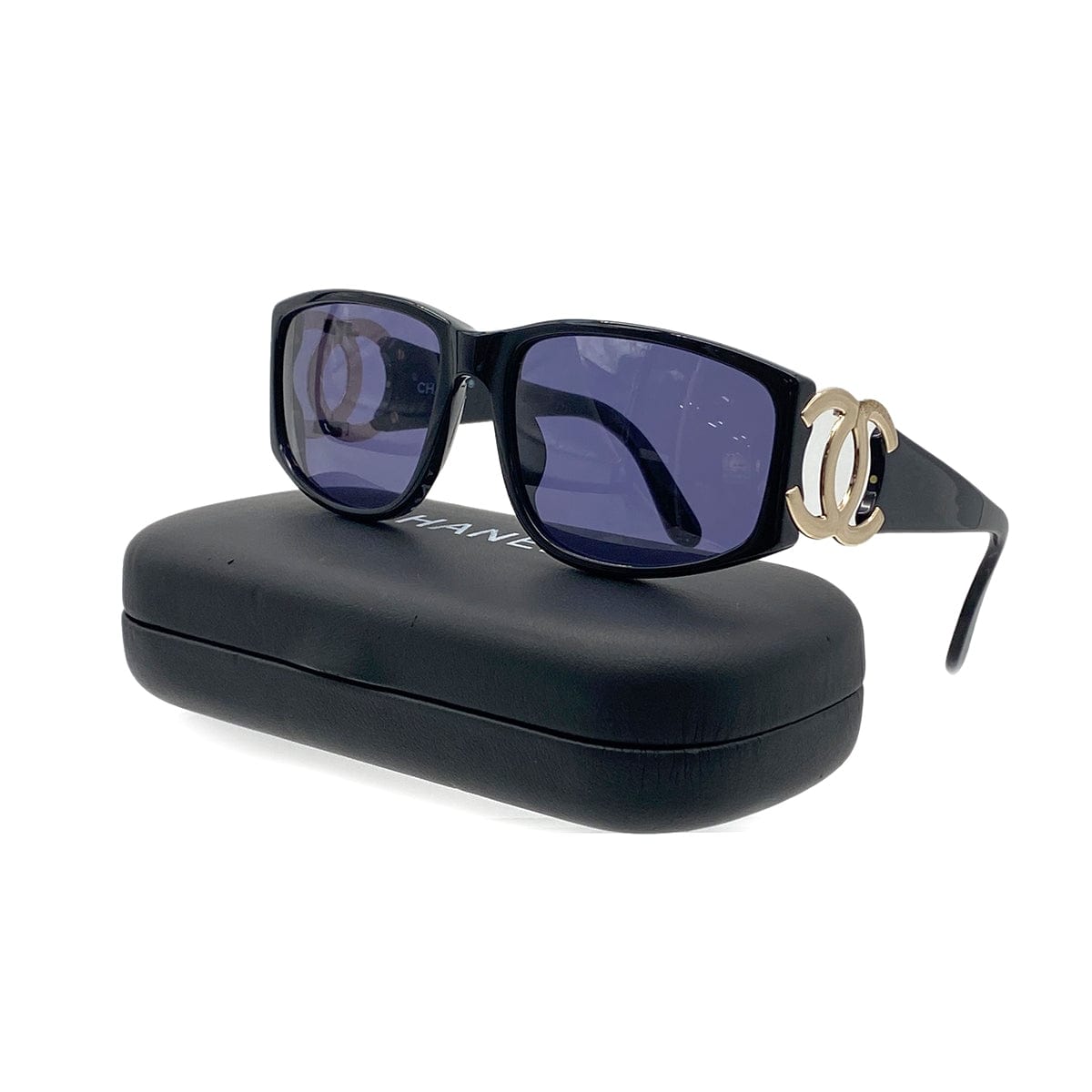 Luxury Promise Japan CHANEL VINTAGE SUNGLASSES COCOMARK BLACK EYEWEAR 90278916