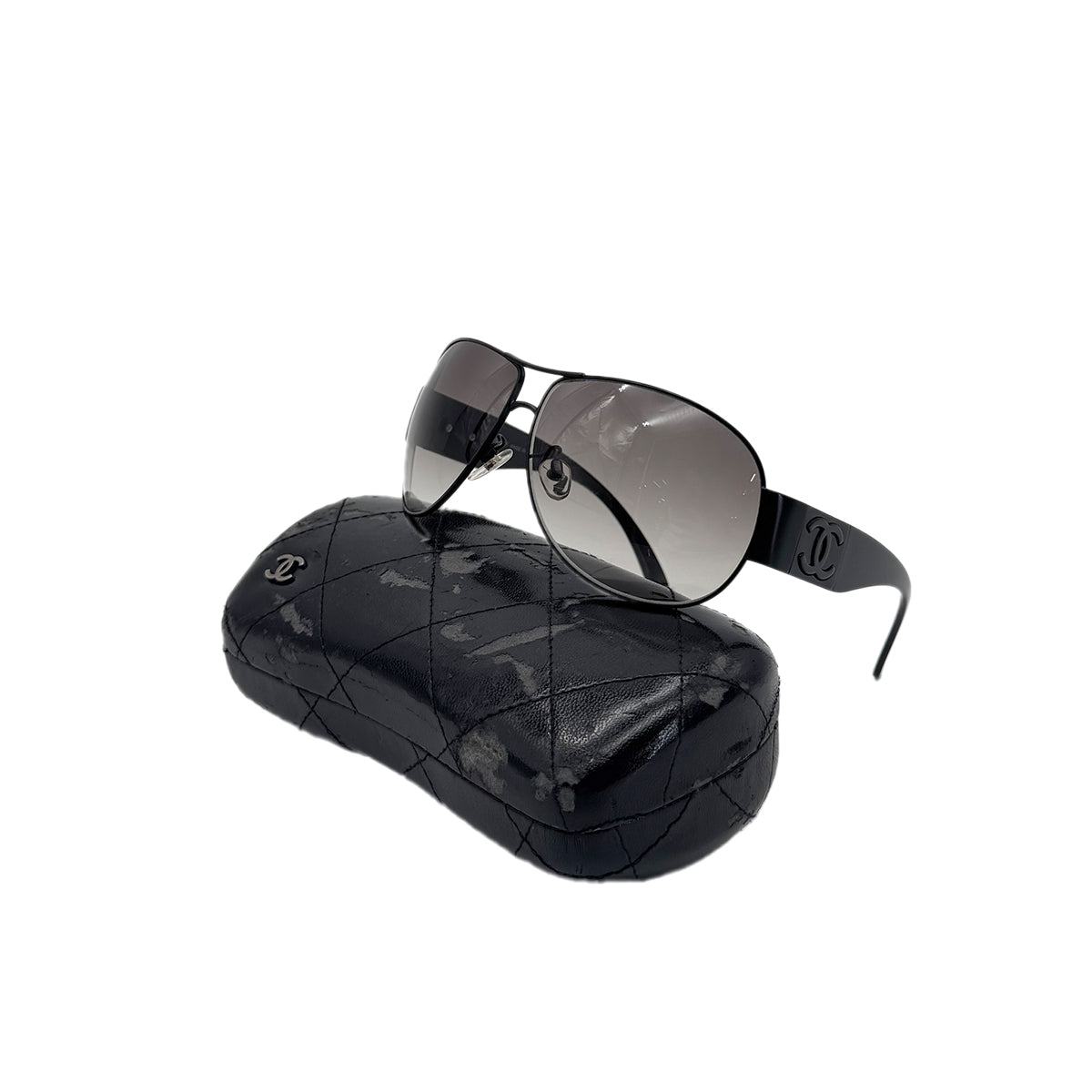 Luxury Promise Japan CHANEL VINTAGE SUNGLASSES COCOMARK BLACK EYEWEAR 90296467