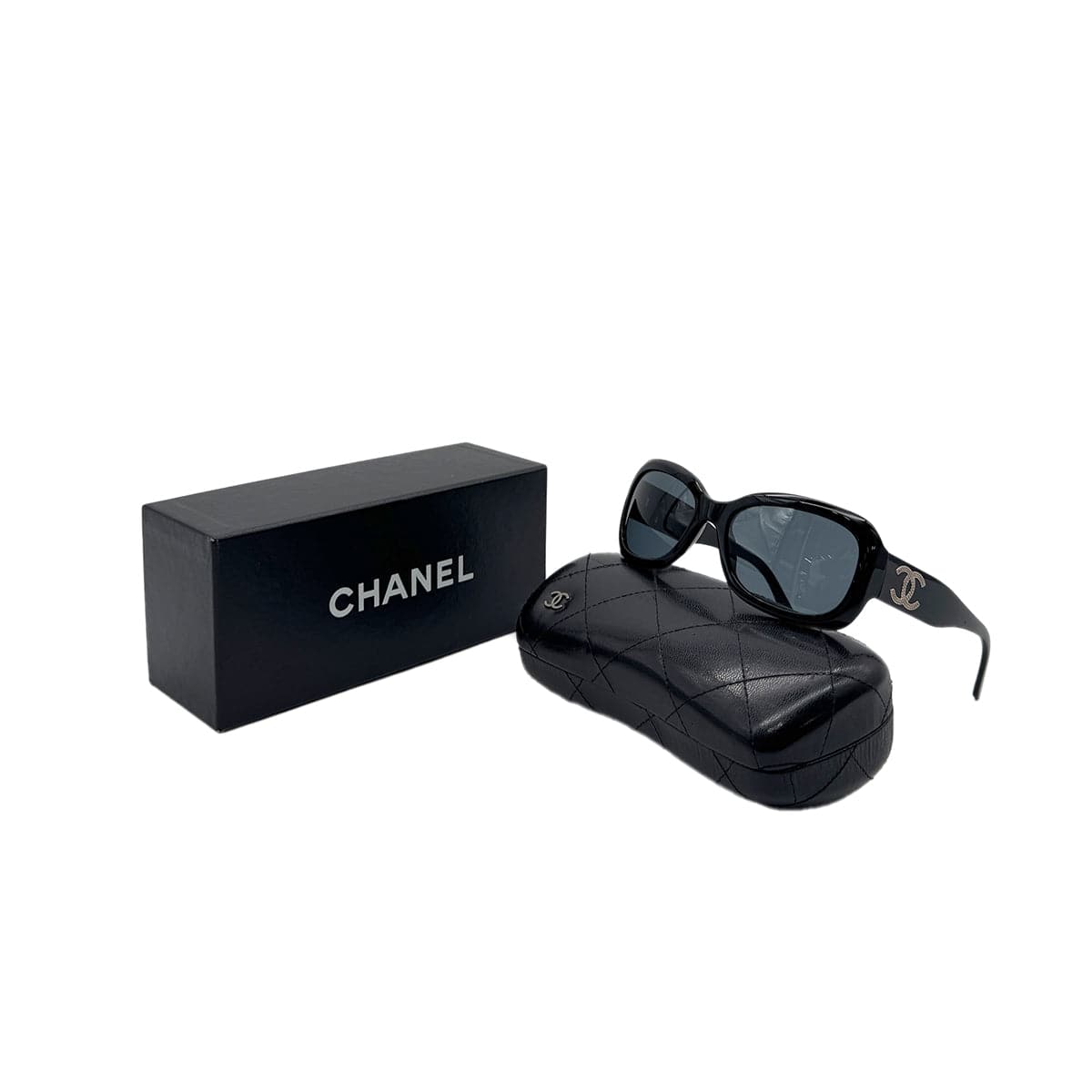 Luxury Promise Japan CHANEL VINTAGE SUNGLASSES COCOMARK BLACK EYEWEAR 90296470