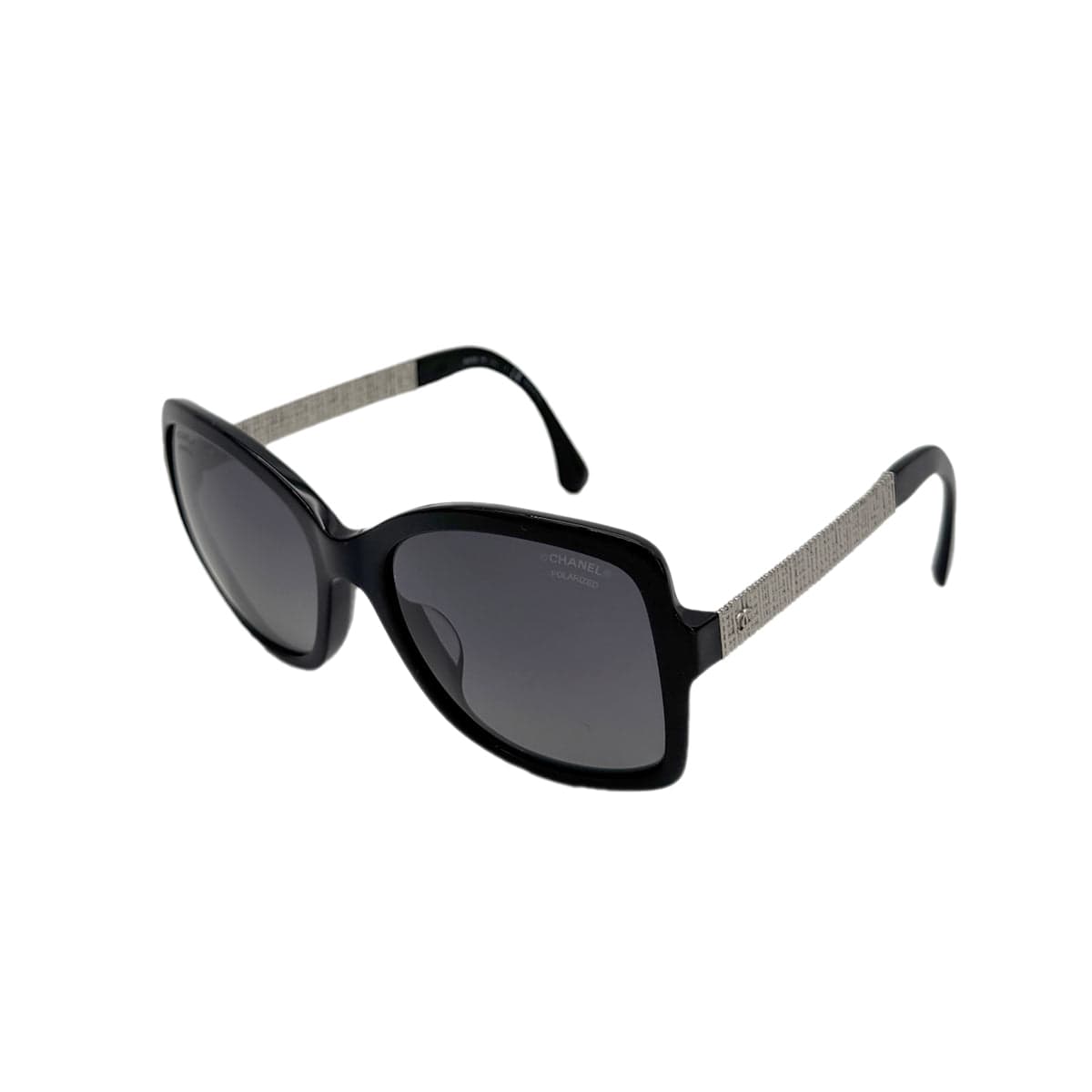 Luxury Promise Japan CHANEL VINTAGE SUNGLASSES COCOMARK BLACK SILVER EYEWEAR 90285761