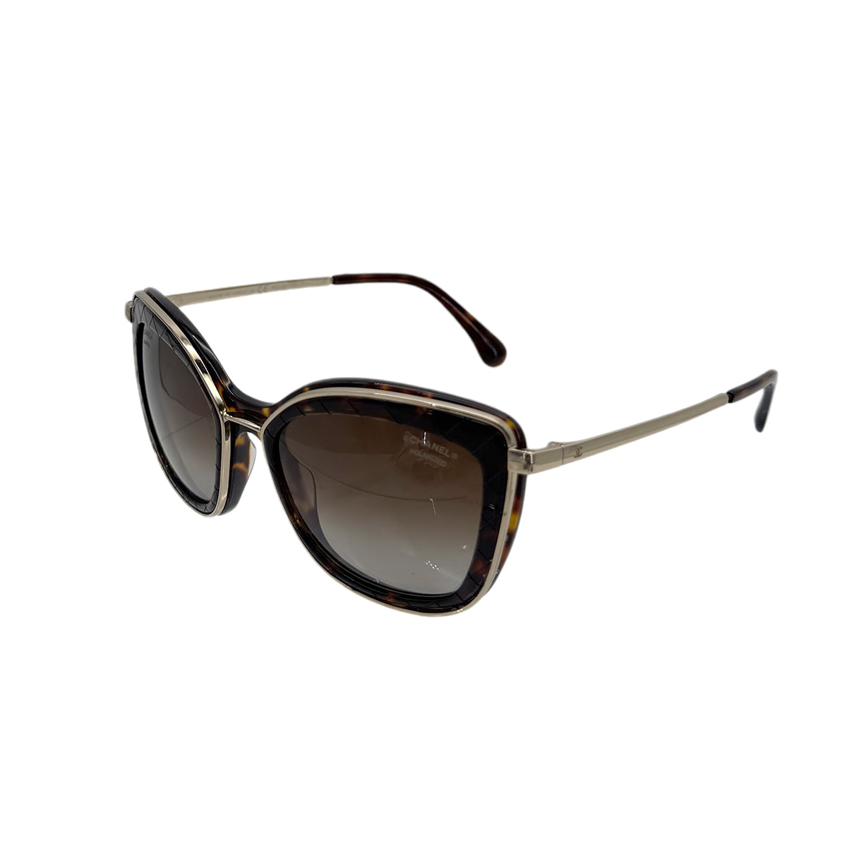 Luxury Promise Japan CHANEL VINTAGE SUNGLASSES COCOMARK TORTOISESHELL BROWN GOLD EYEWEAR 90283127