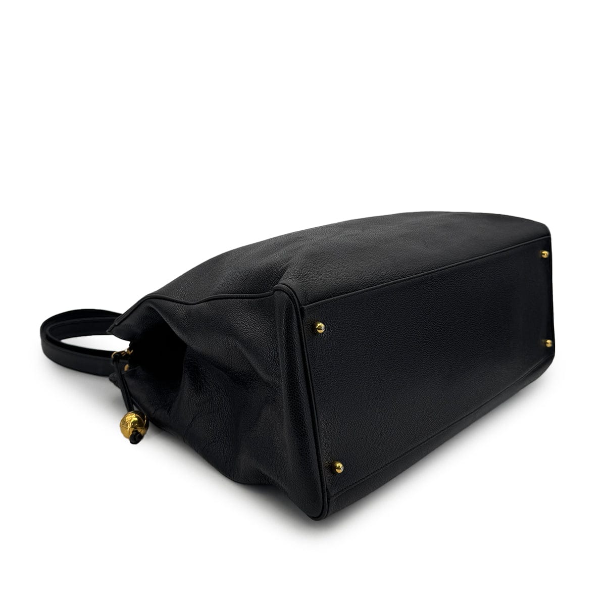 Luxury Promise Japan CHANEL VINTAGE SUPER MODEL BIG COCO CHAIN TOTE BAG BLACK CAVIAR SKIN 90301739