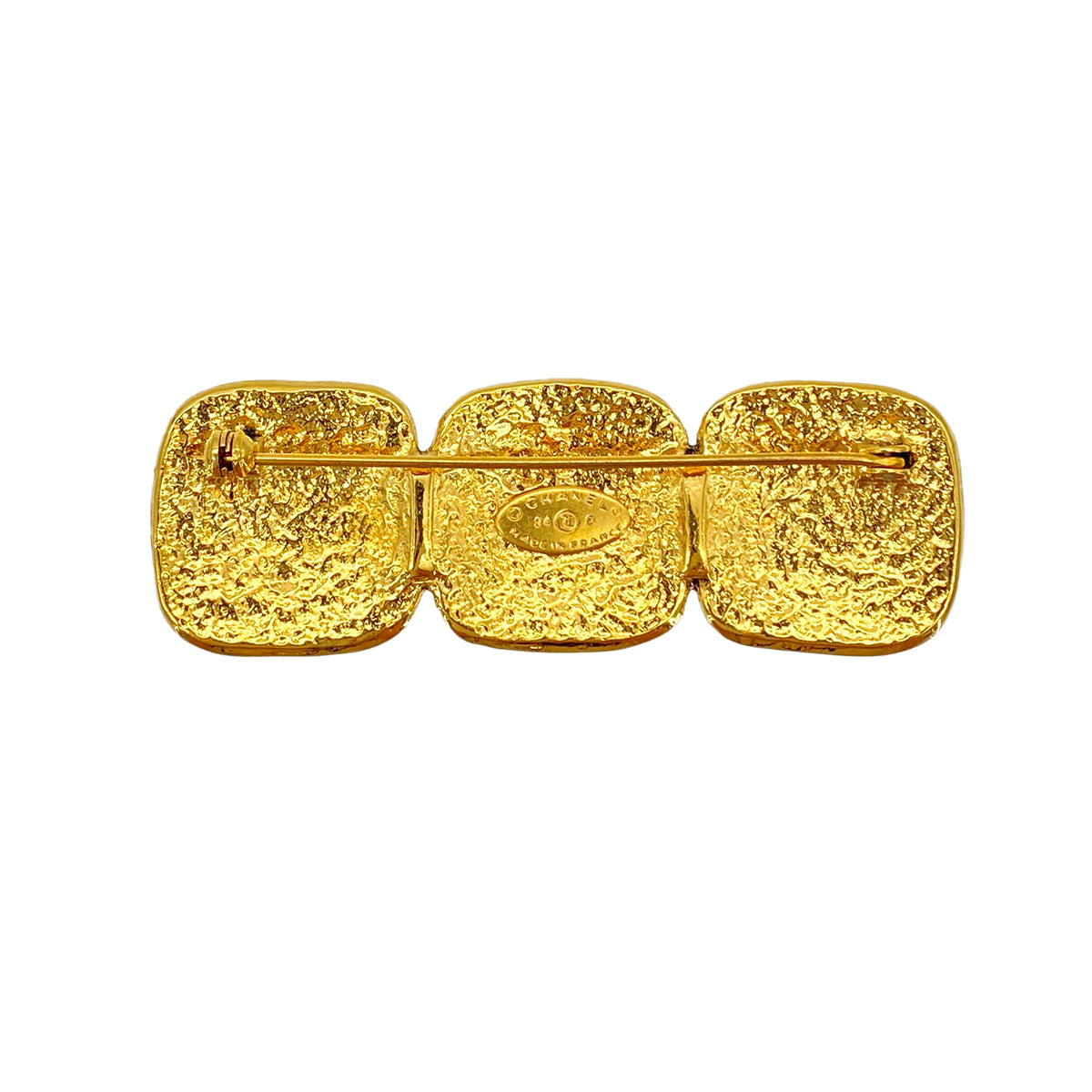 Luxury Promise Japan CHANEL VINTAGE TRIPLE COCOMARK BROOCH GOLD ACCESSORY 94P 90278947