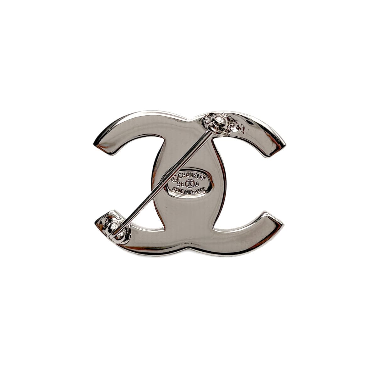 Luxury Promise Japan CHANEL VINTAGE TURN LOCK BROOCH SILVER ACCESSORY 96A 90309832