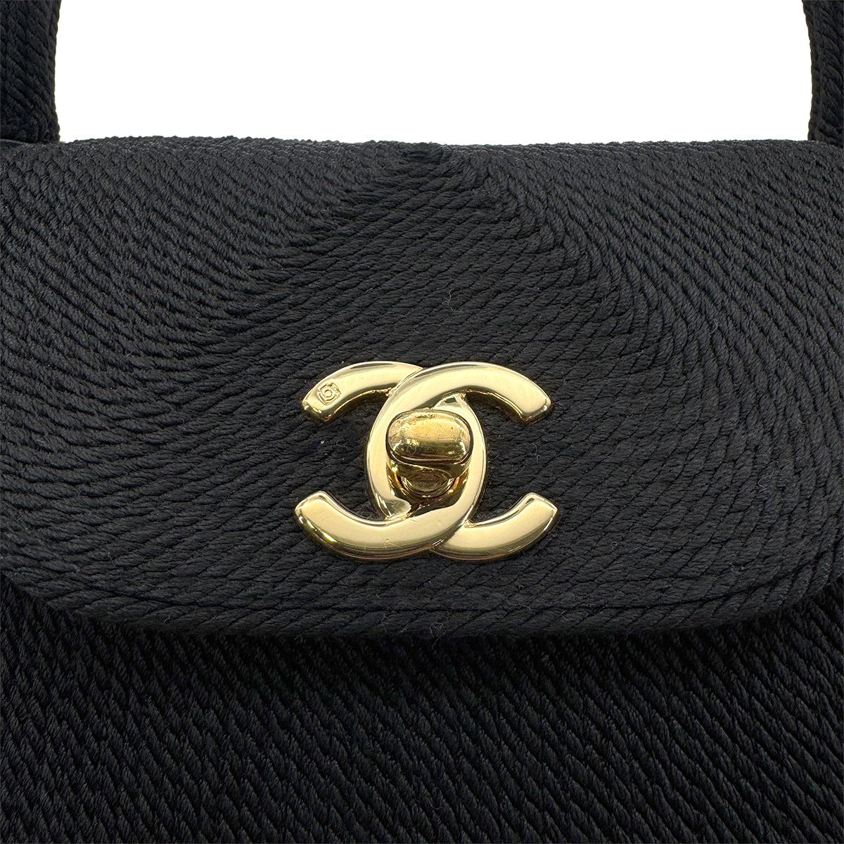 Luxury Promise Japan CHANEL VINTAGE TURN LOCK HAND BAG FABRIC BLACK 90269178