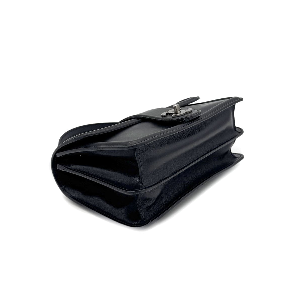 Luxury Promise Japan CHANEL VINTAGE TURN LOCK SHOULDER BAG BLACK CALF SKIN 90275620