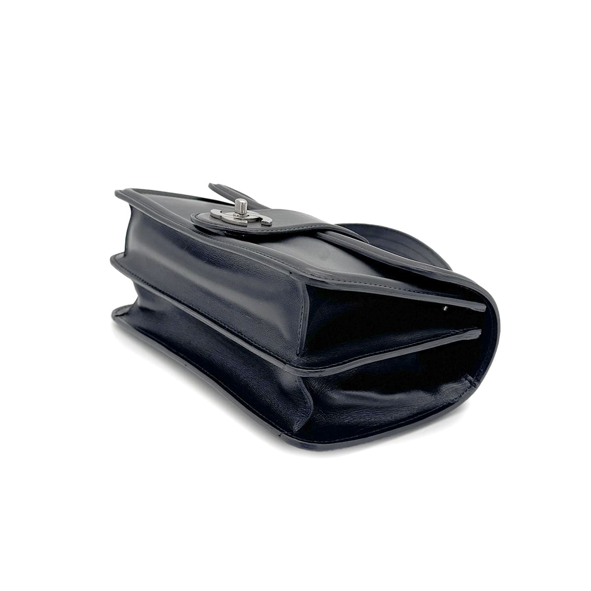 Luxury Promise Japan CHANEL VINTAGE TURN LOCK SHOULDER BAG BLACK CALF SKIN 90275620