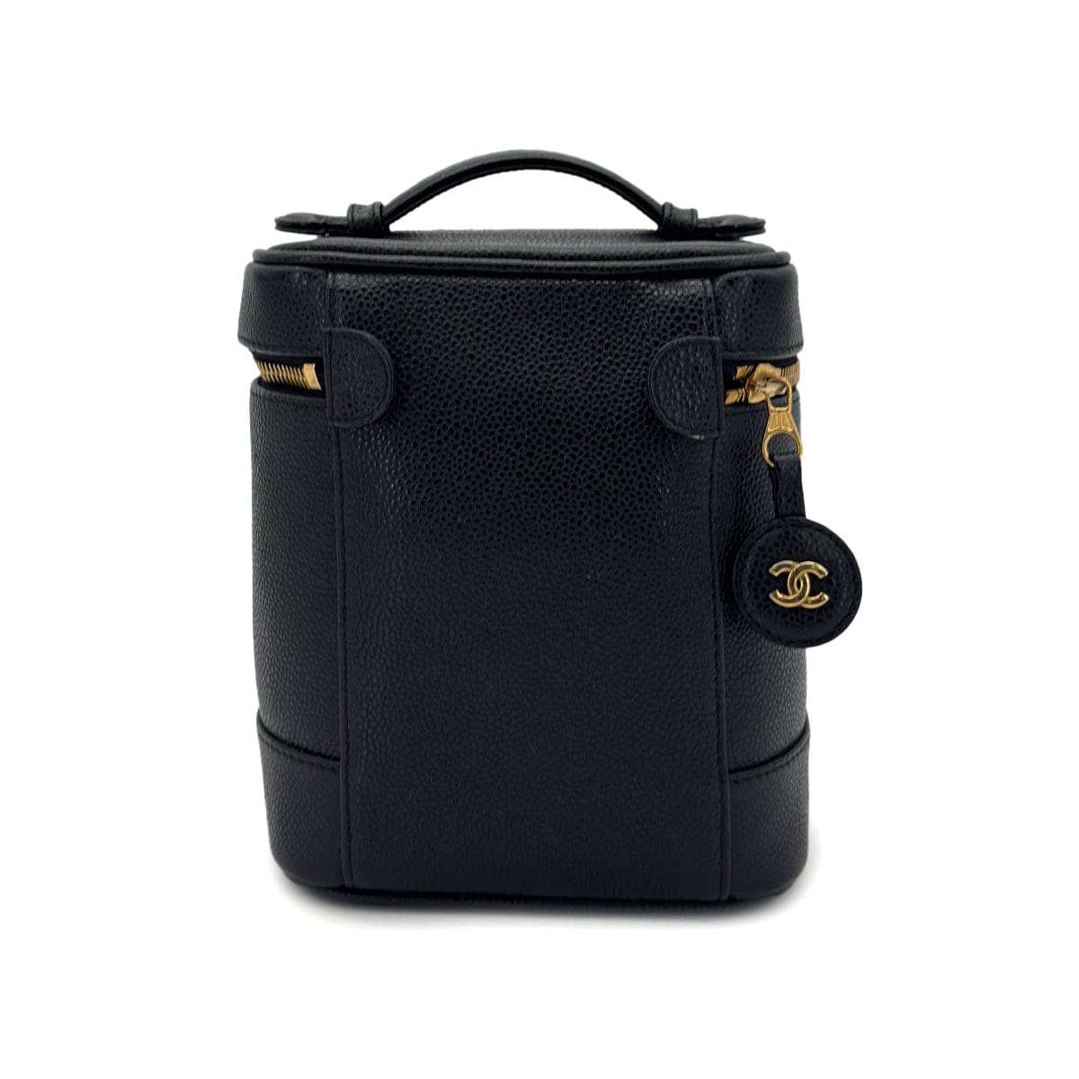 Luxury Promise Japan CHANEL VINTAGE VANITY HAND BAG BLACK CAVIAR SKIN 90298169