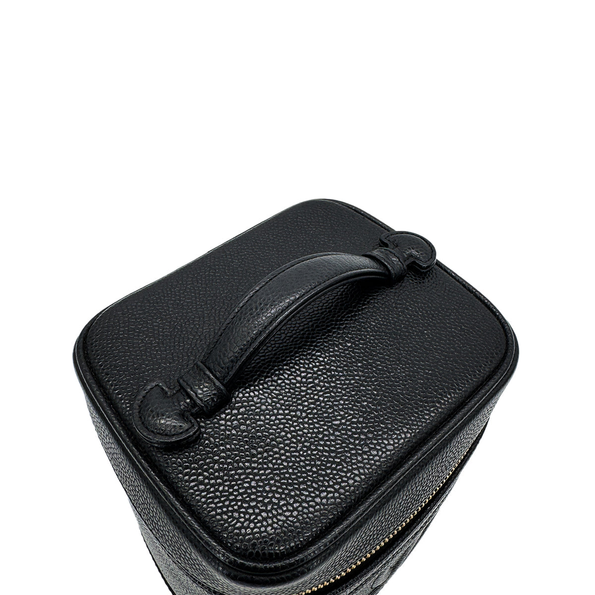 Luxury Promise Japan CHANEL VINTAGE VANITY HAND BAG BLACK CAVIAR SKIN 90298169