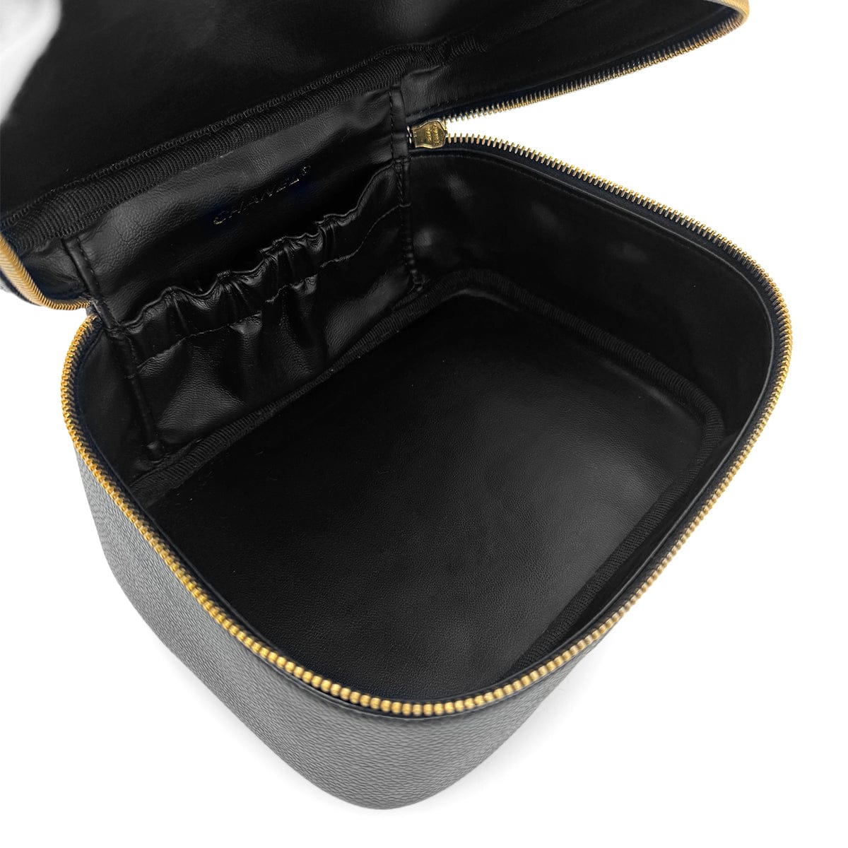 Luxury Promise Japan CHANEL VINTAGE VANITY HAND BAG BLACK CAVIAR SKIN 90299805