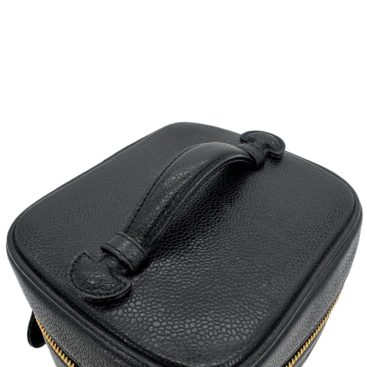 Luxury Promise Japan CHANEL VINTAGE VANITY HAND BAG BLACK CAVIAR SKIN 90301106