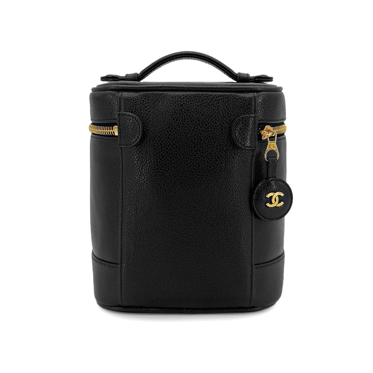 Luxury Promise Japan CHANEL VINTAGE VANITY HAND BAG BLACK CAVIAR SKIN 90301106