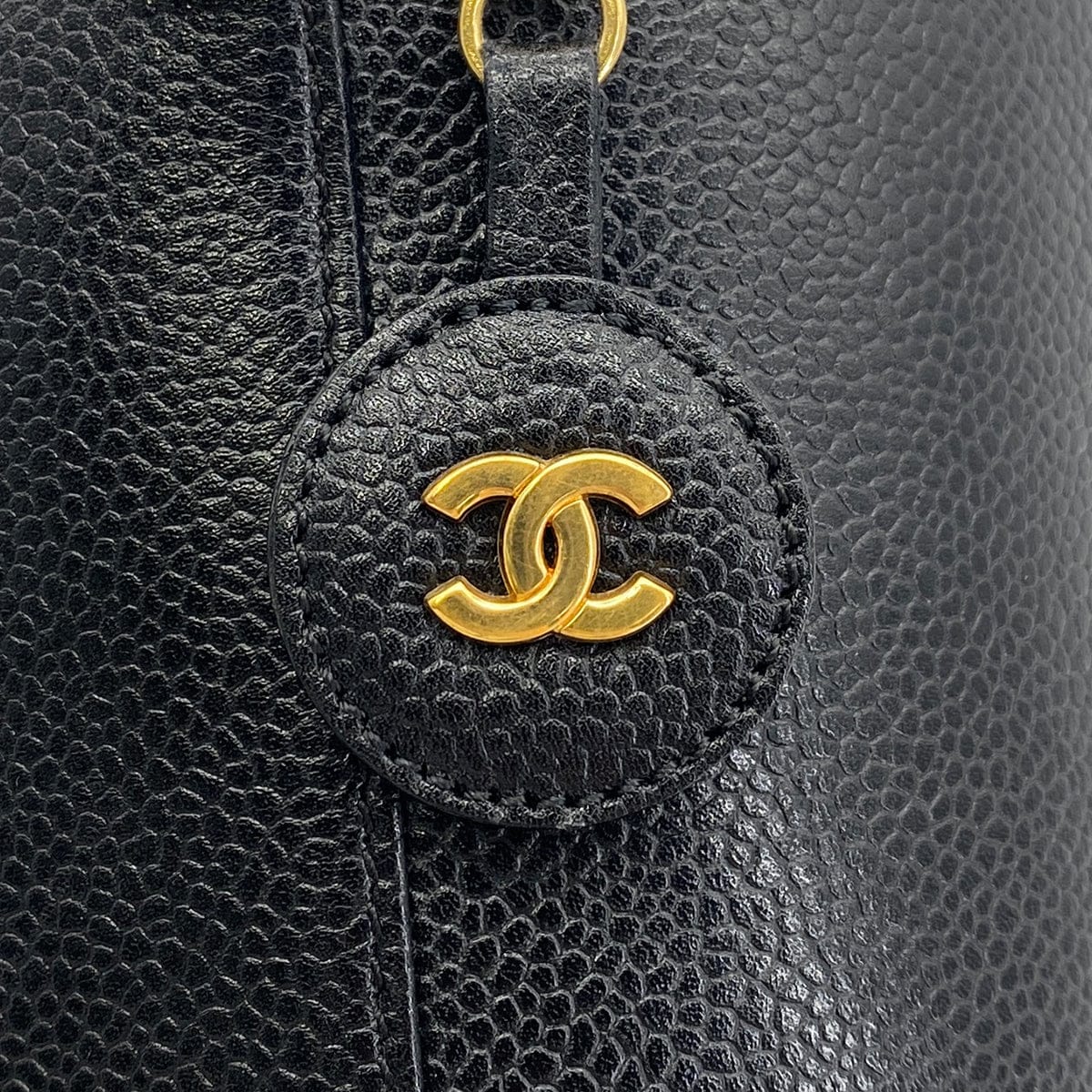 Luxury Promise Japan CHANEL VINTAGE VANITY HAND BAG BLACK CAVIAR SKIN 90303492