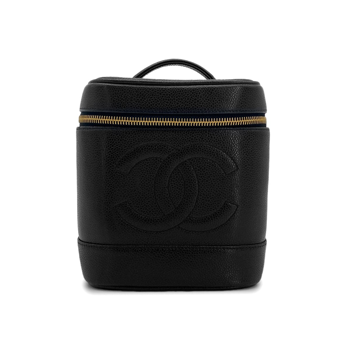 Luxury Promise Japan CHANEL VINTAGE VANITY HAND BAG BLACK CAVIAR SKIN 90303492