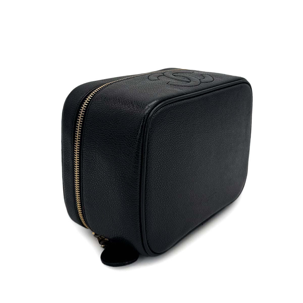 Luxury Promise Japan CHANEL VINTAGE VANITY HAND BAG BLACK CAVIAR SKIN 90309158