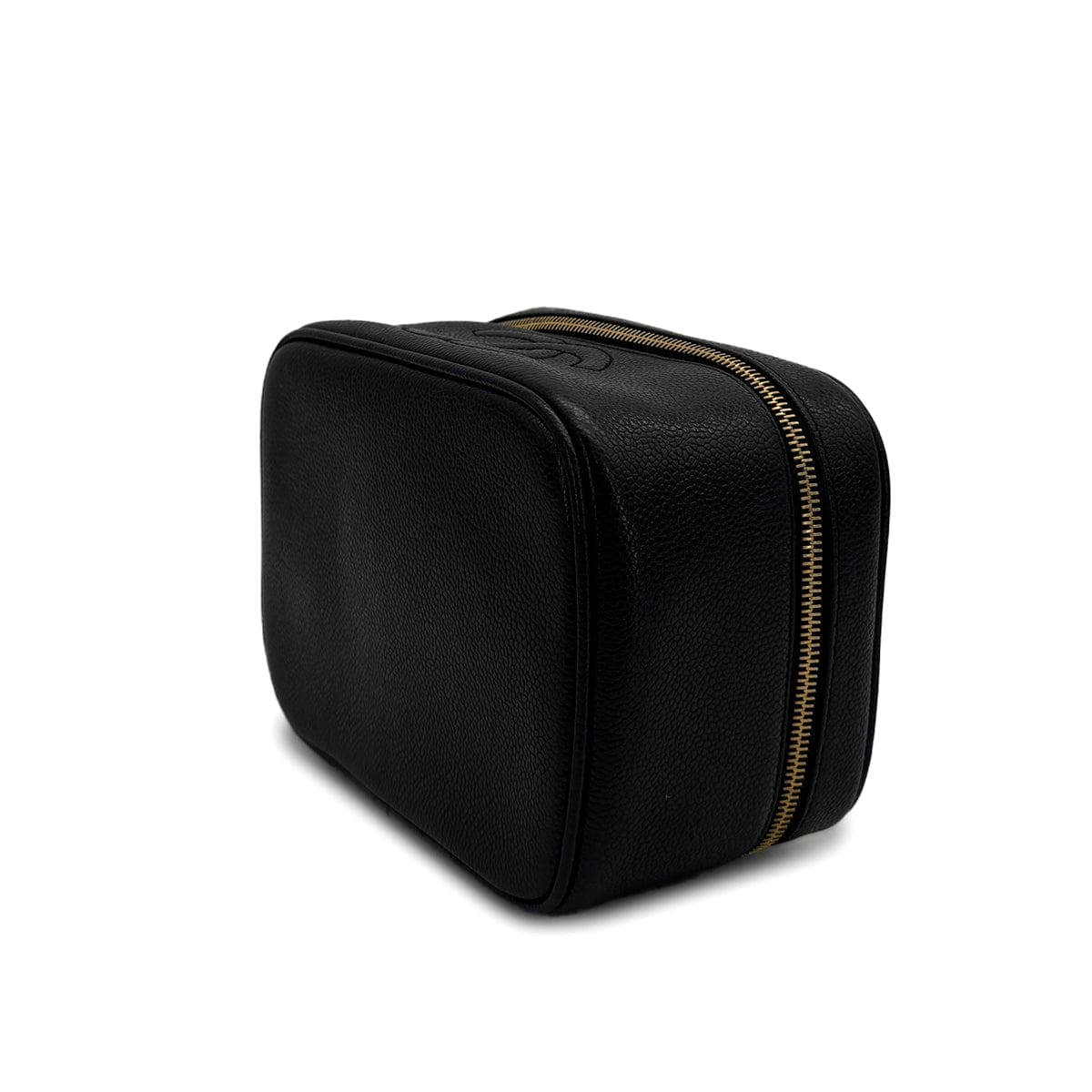 Luxury Promise Japan CHANEL VINTAGE VANITY HAND BAG BLACK CAVIAR SKIN 90310247