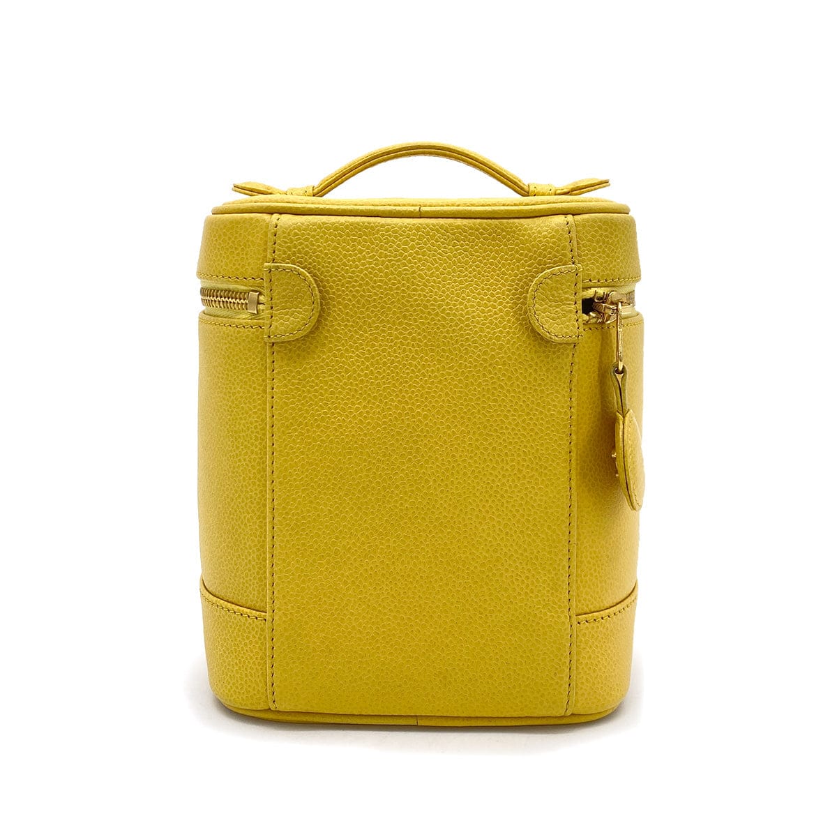 Luxury Promise Japan CHANEL VINTAGE VANITY HAND BAG YELLOW CAVIAR SKIN 90254702