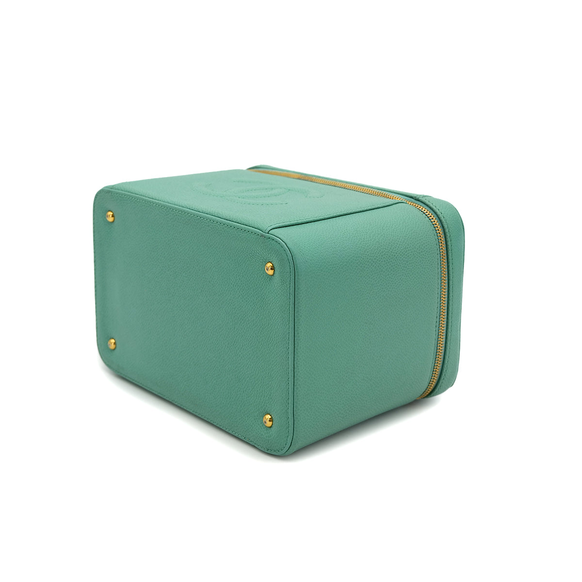 Luxury Promise Japan CHANEL VINTAGE VANITY HAND SHOULDER BAG GREEN CAVIAR SKIN 90301848