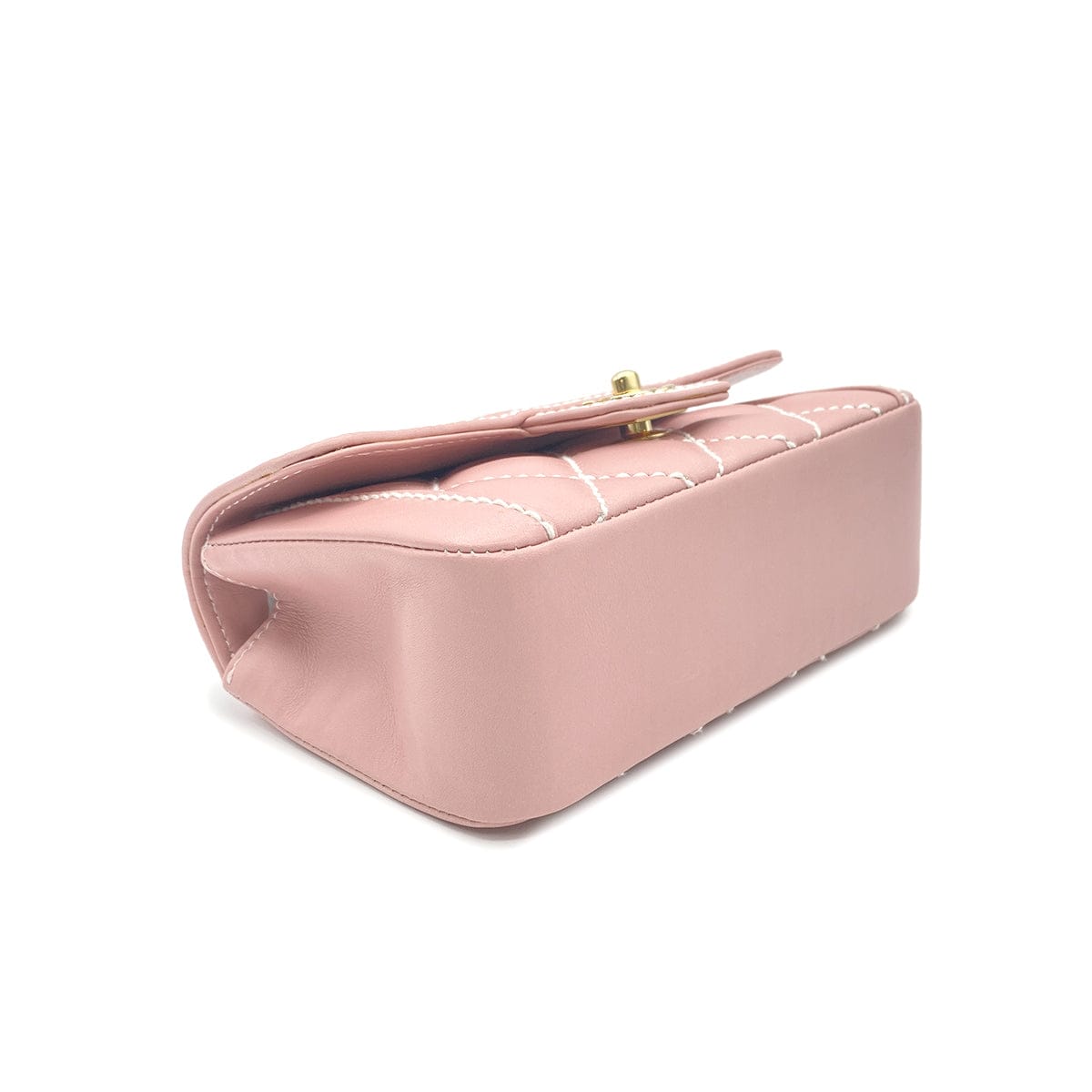 Luxury Promise Japan CHANEL VINTAGE WILDSTITCH HAND BAG PINK LAMB SKIN 90224533