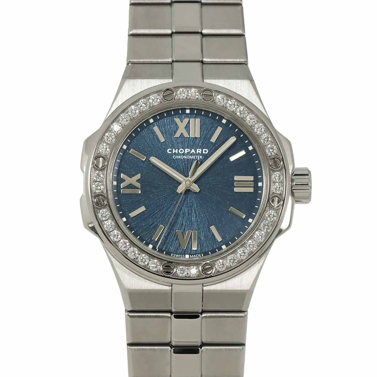 Luxury Promise Japan Chopard Alpine Eagle 33 298617-3002 Diamond Bezel Women's Blue Automatic Watch 90296349