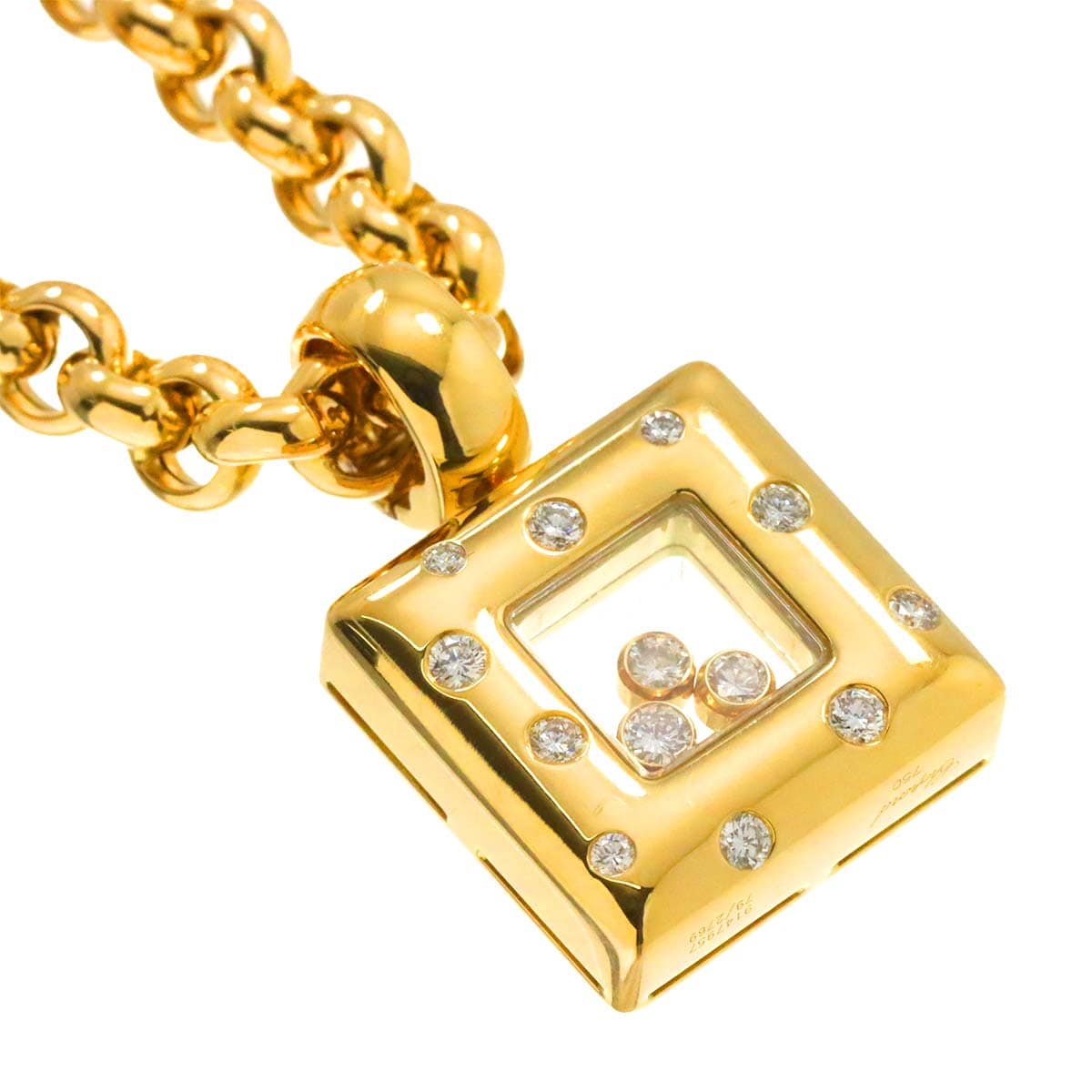 Luxury Promise Japan Chopard Happy Diamond Necklace 42cm K18 YG Yellow Gold 750 Happy Diamond Necklace [Certificate Included] Chopard 90276467