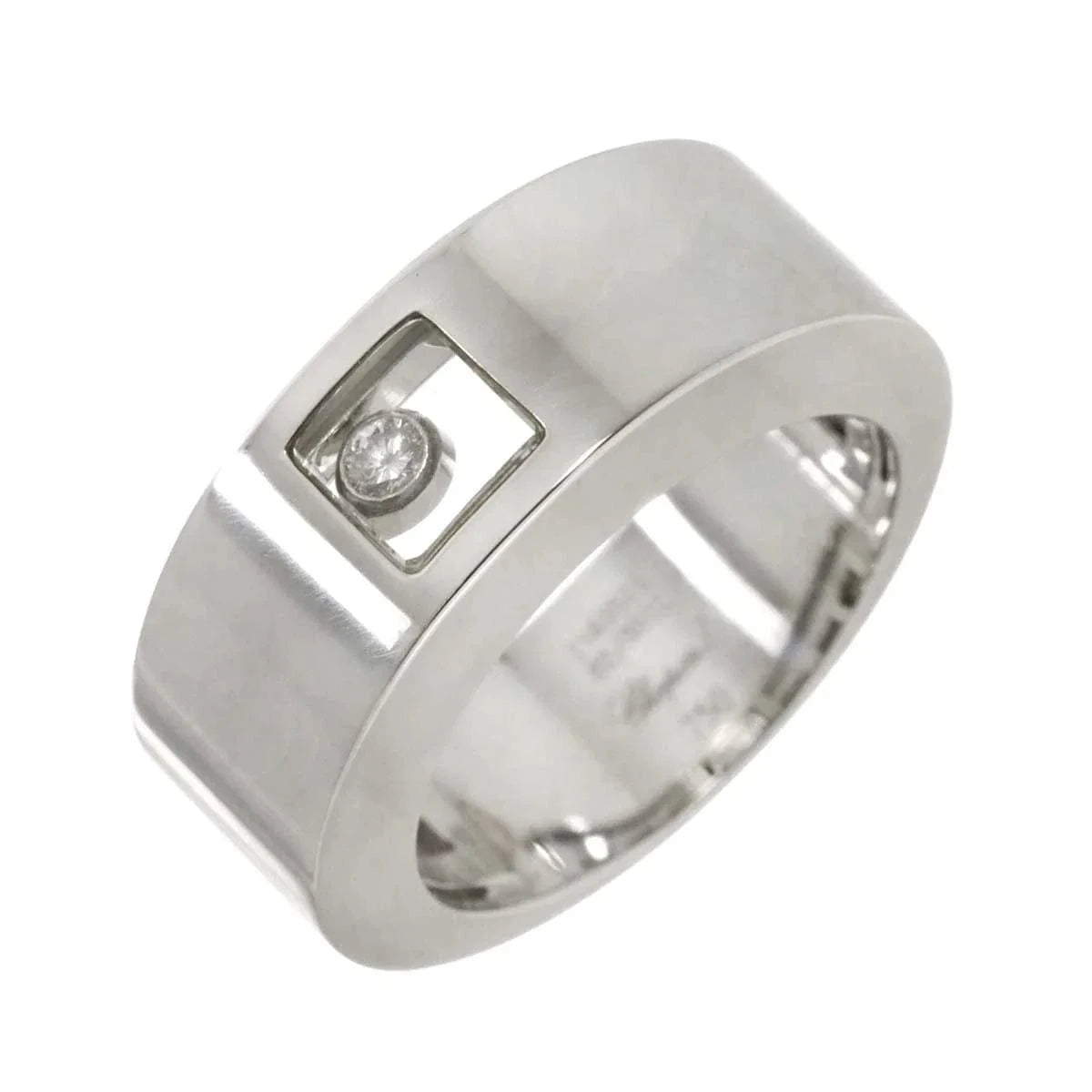 Luxury Promise Japan Chopard Happy Diamond Ring 18K WG 750 Size6(US) 90284216